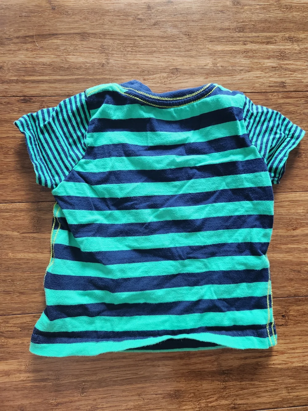 Carter's Baby Boys Striped Frog Pocket Short Sleeve T-shirt Tee Shirt, 6 Months